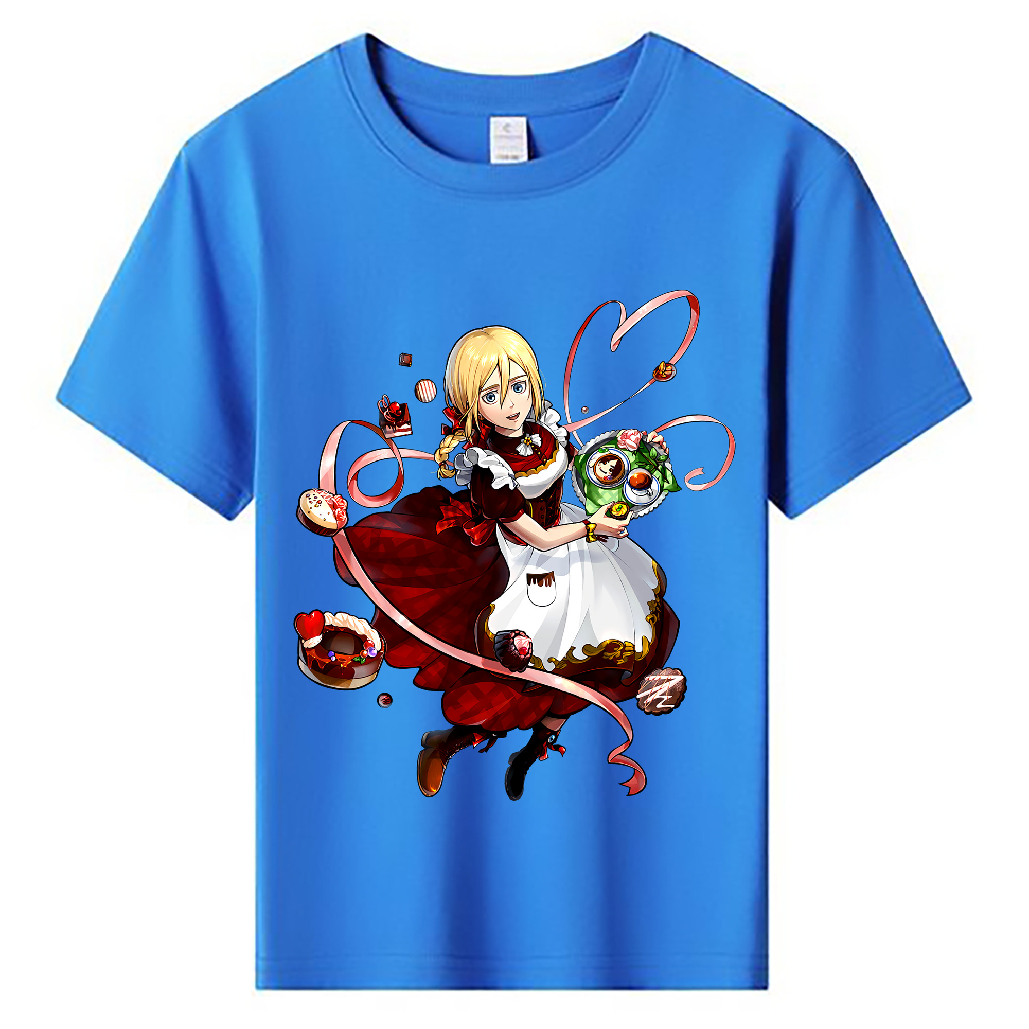 （画像用） 進撃の巨人 クリスタ·レンズ Attack on Titan Christa Lenz 綿100％キッズTシャツ（フロントプリント）